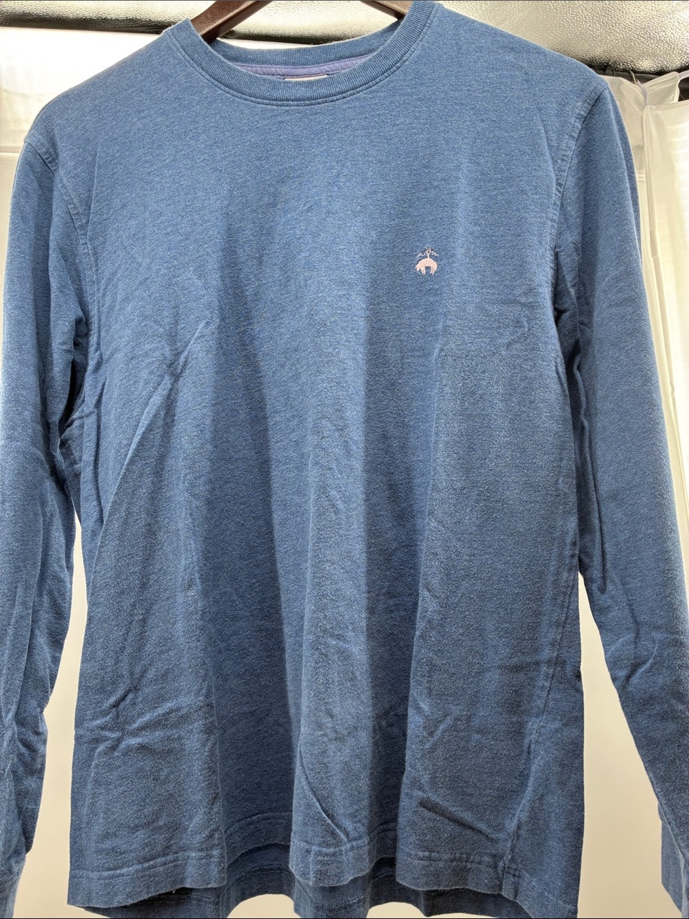 Men's Long Sleeve Crew Neck Shirt - Blue